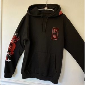 FRESH LAUNDRY HOODIE Red Dragon Sparkle Ink Sweatshirt Pullover Sz M